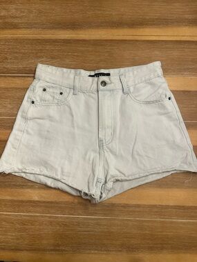 Lioness White High-Rise Denim Shorts